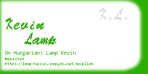 kevin lamp business card